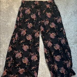 Torrid Black Paisley Wide Leg Pants